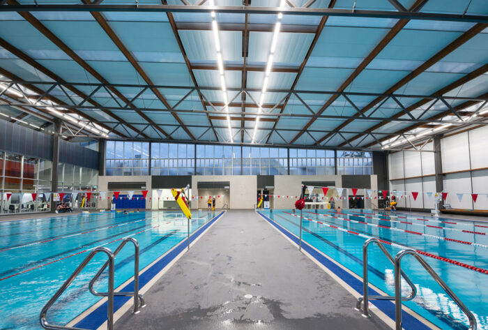 Lighting indoor swimming pool